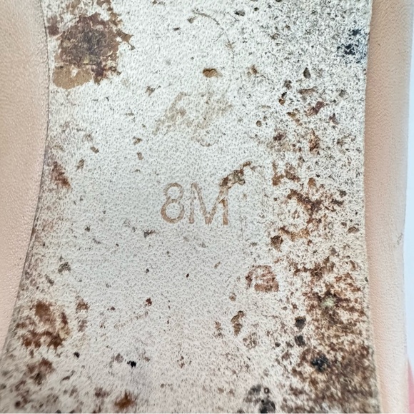 Tory Burch Gigi Logo Ballet Flats Nude Leather Size 8 - Picture 10 of 10